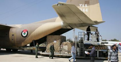 Jordan Hashemite Charity Organization (JHCO) loading humanitarian aid to Yemen - (AlGhad)