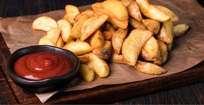 roasted-potato-wedges- بطاطس ودجز  بطاطس ويدجز