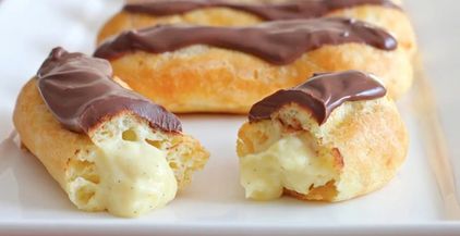 طريقة عمل إكلير الفانيليا